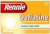 Rennie Deflatine Trapped Wind & Bloatedness Relief Tablets Sugar-Free Mint - 36 Tablets