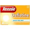 Rennie Deflatine Trapped Wind & Bloatedness Relief Tablets Sugar-Free Mint - 36 Tablets