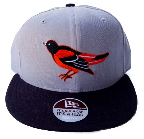 MLB Baltimore Orioles New Era 59Fifty Grey Back Fitted Hat Cap, 6 5/8