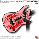 Big Kiss Red on Pink Skin fits Band Hero, Guitar Hero 5 & World Tour Guitar ....