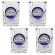 Colorado Rockies MLB 4pc Square Shot Glass Set by Great American Products