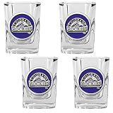 Colorado Rockies MLB 4pc Square Shot Glass Set