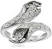Amazon Essentials Sterling Silver Call Lily Flower Diamond Ring (1/7 cttw, I-J Color, I2-3 Clarity), (previously Amazon Collection)
