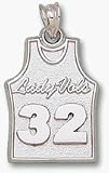 Tennessee Volunteers Lady Vols and Shirt with # Pendant - Sterling Silver Jewelry