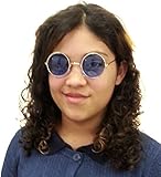 BuyTheBeatles John Lennon Round Lens Sunglasses, Light Blue