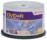 Verbatim 8x 4.7 GB DVD+R Spindle (50 Discs)