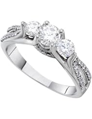 1.00CT DIAMOND 0.42CT CENTER ROUND BRIDAL RING