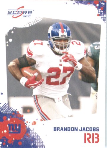 Brandon Jacobs - New York Giants - 2010 Score Football Card - NFL Trading Card in Screwdown Case
