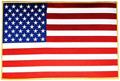 US Flag Large Embroidered Back Patch 12 inch PTUSflag