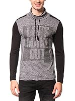 AMERICAN PEOPLE Camiseta Manga Larga Subber (Gris / Negro)