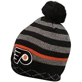 NHL Old Time Hockey Philadelphia Flyers Black-Charcoal Nucleus Cuffless Beanie