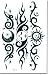 Tribal Sun Lower Back Temporary Tattoo