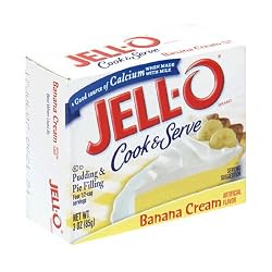 Jell-O Cook & Serve Pudding & Pie Filling, Banana, 3-Ounce Boxes (Pack of 24)