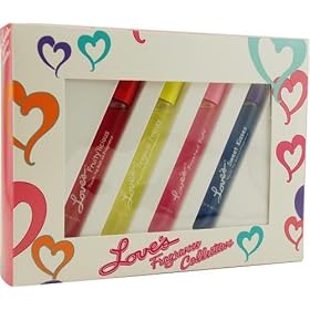 Loves Fragrance Variety By Coty For Women, Set-4 Piece Variety With Fruity L'icious, Tropical Frenzy, Frosty Puff, & Sweet Kisses And All Are Touch Tip Roll On Fragrance .47-Ounce Bottle