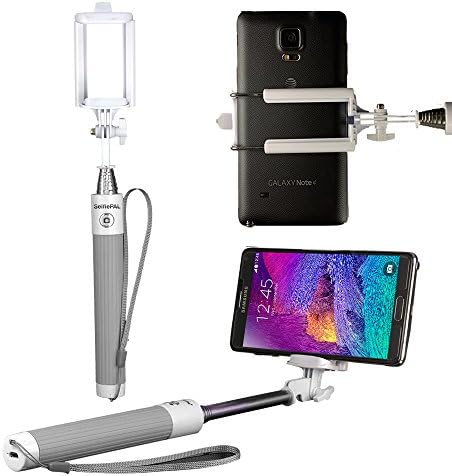 Selfie Stick, OPTIKAL SelfiePAL Snapshot Wireless Bluetooth Remote Shutter Stick with Mount Clamp for Various Devices (iPhone 6, 6 Plus, 5, 5S, Note 4, 3, HTC One) - Gray