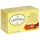Twinings Four Red Fruits Tea, Tea Bags, 20-Count Boxes (Pack of 6)
