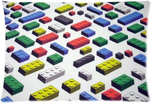 Custom Lego Brocks Pattern /Lego Bricks Background Rectangle 20x30 inch One Side Pillowcase Pillow Covers