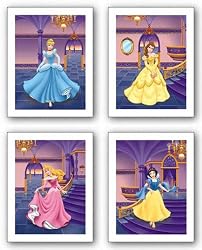 Disney Princesses Set by Walt Disney 12"x9" Art Print Poster