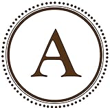 Brewster WPM99283 Wall Pops for Baby Peel and Stick Large Monogram Durham, Espresso