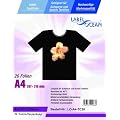 20 Blatt DIN A4 Textilfolie - T-shirt Folie f�r schwarze und dunkle Textilien