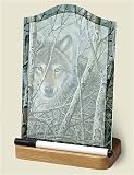 Memo Board ~ Wolf in Trees ~ dry-erase glass board ~ with marker ~ code 694