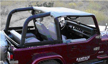 Rampage Products Jeep California Brief Soft Top Jeep Wrangler 1987 to 1991 Grey
