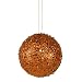 Fancy Orange Holographic Glitter Drenched Christmas Ball Ornament 3" (80mm)