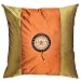 EXP Silky Rust Orange & Olive Green Cushion Cover / Pillow Sham - Golden Sunflower Design