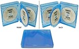 1 Empty 22mm Thick QUAD Blue Replacement Boxes / Cases for Blu-Ray DVD Movies - Holds 4 Discs #DV4R22BR (Blue Ray Blue-Ray Blu Ray)