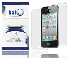 Cheap Product Halo Screen Protector Film Clear (Invisible) for iPhone 4G 4S 4 (3 Pack + 3 Bonus Back Films)