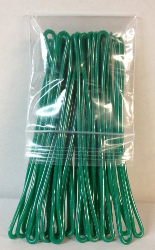 Green Plastic Luggage Tag Loops, 6 inch, 100/pk (aka Worm Loop)