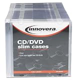 CD/DVD Polystyrene Thin Line Storage Case Clear 100/Pack