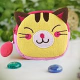 [Funny Cat] Embroidered Applique Fabric Art Wrist Wallet / Coin Purse / Wrist Pack (2.7*3.4)