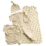 Halo Innovations 4-Piece Organic Layette Set - Cats and Dogs, Small