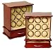 Burgundy Wood Finish 9 Watch Winder With 6 Additional Watch Storage Spaces, 9 Turntable With 4 Program Settings.