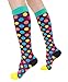 CompressionZ 20-30 mmHg Compression Socks Men & Women - Knee High Support Stockings (Urban Dots, Large)