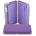 Leatherette Solid Color Beautiful Flat Clutch Opera Wallet, Purple