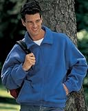 IMAGE OF Tri-Mountain Men's Big And Tall Full Zipper Panda Fleece Jacket, Khaki, X-Large Tall