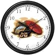 Icons of Japan: Parasol, Flip Flaps (Zori), Fan - Japan or Japanese Theme Wall Clock by WatchBuddy Timepieces (Black Frame)