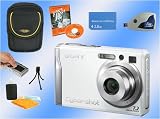 Brand New Sony Cybershot DSC W80 (White) 2GB + Reader + Case + Accessory Kit NEW