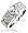 Mens or Ladies Wide Skull Ring, Wedding Band with S Pattern, 9mm in 10k White Gold - size 2.5