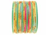 Beachcombers! Ethnic Glass Indian Wedding Bridal Bollywood Bangles Belly Dance Bracelets Set