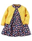 カーターズ Carter's ワンピース ＆ カーディガン 2点セット & ベビー・デポ モスリン ウォッシュクロス 2-Piece Dress & Cardigan Set 3M (55-61cm)