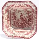 Red Joan of Arc French Toile Small Serving Bowl