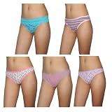 5 PACK: Ladies Sexy Stretch Panties G String Thong / Knickers - Mixed Brands - Multicolor