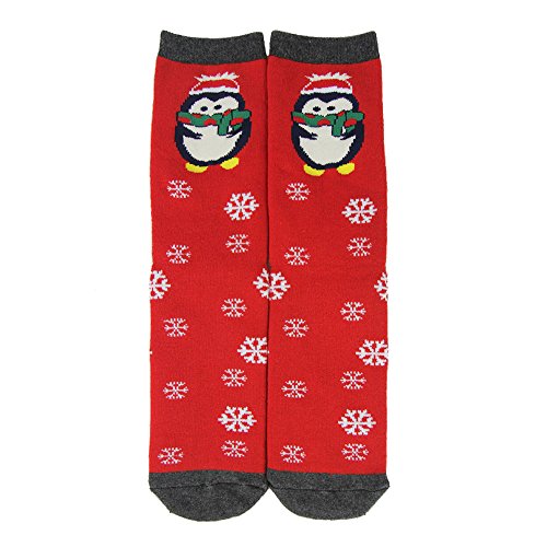 Gmark Women's Novelty Winter Cartoon Cotton Socks Festival Gift 1-6 Pairs