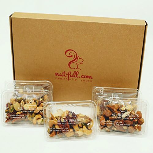 Nutfull Snack Box, 5 Packs of Portioned Antioxidant Snack Mixes. All natural nuts and dried fruits in portion controlled servings.