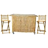 Bamboo54 5455 3 Piece Bamboo Tiki Bar Set with Roof