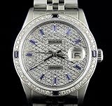 Men Rolex Stainless Steel Datejust, Full Diamonds Dial
