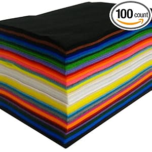 ASSORTED-PACK-ACRYLIC-CRAFT-FELT-100-PCS